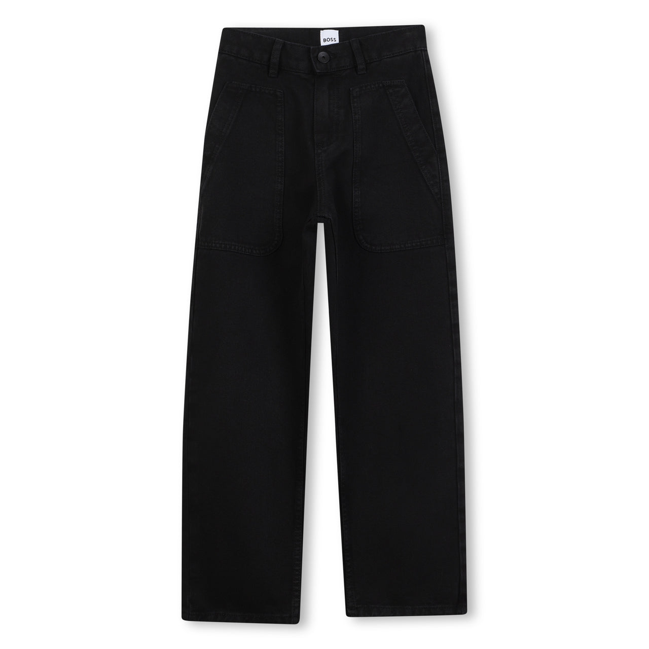 BOSS Jeans o pantalon para niño color negro, bolsas al frente