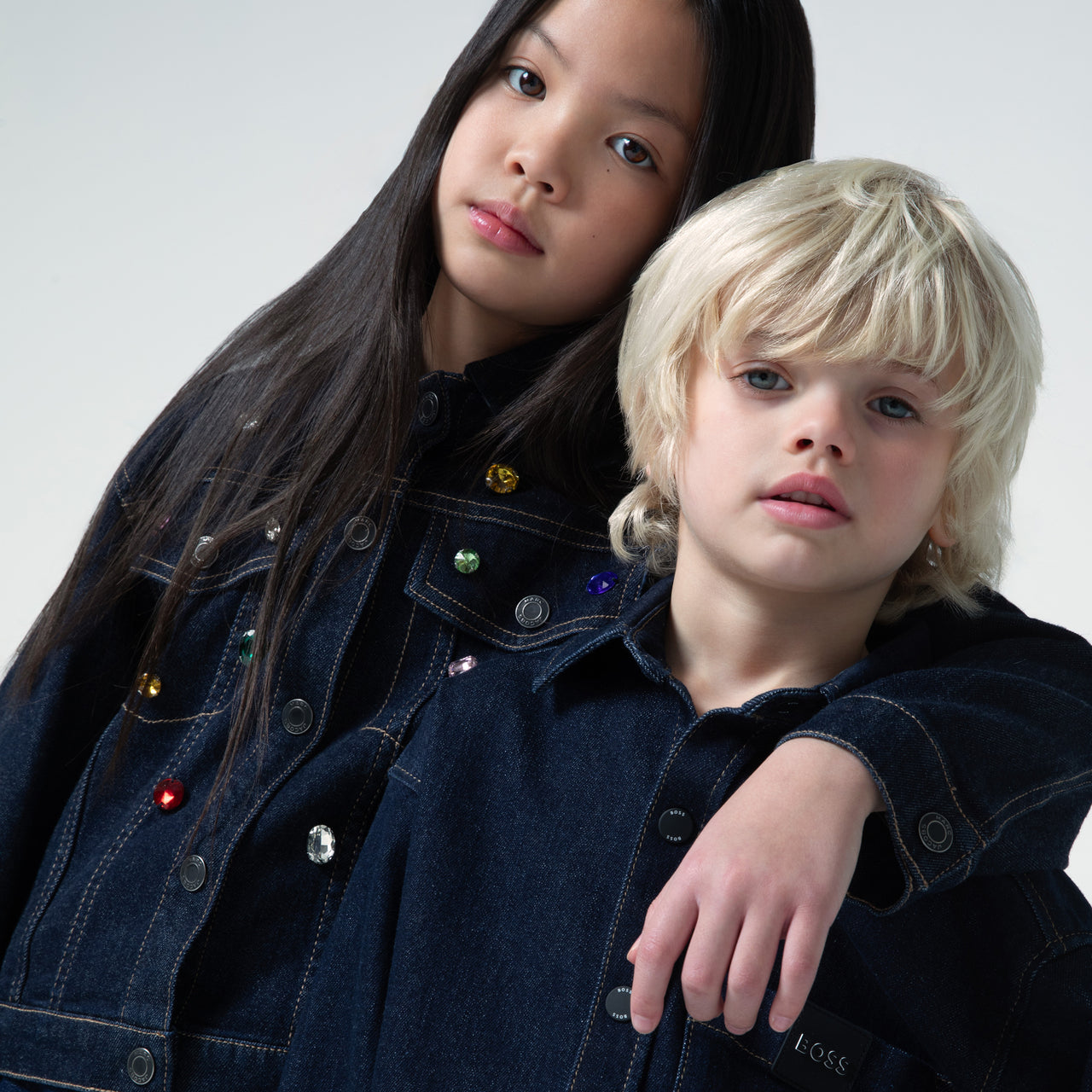 BOSS Camisa casual de mezclilla para niño y teen