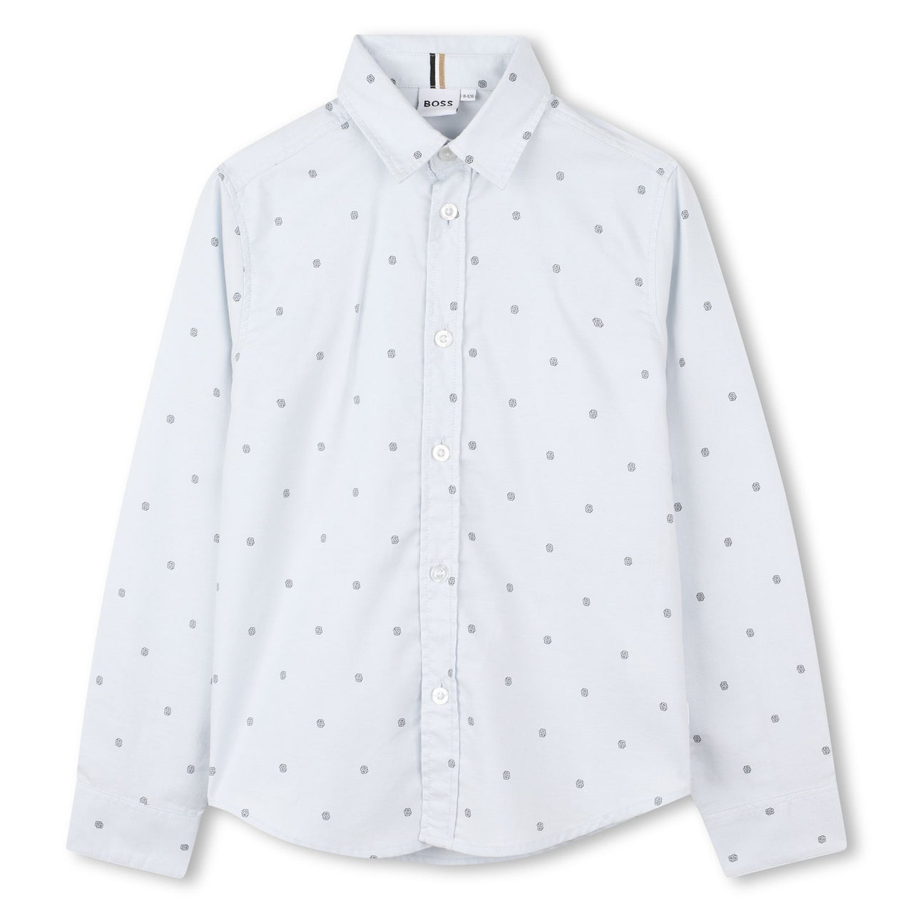 BOSS Camisa para niño y teen blanca all over new logo