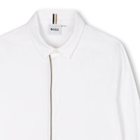 Thumbnail for BOSS Camisa para niño y teen blanca tribanda