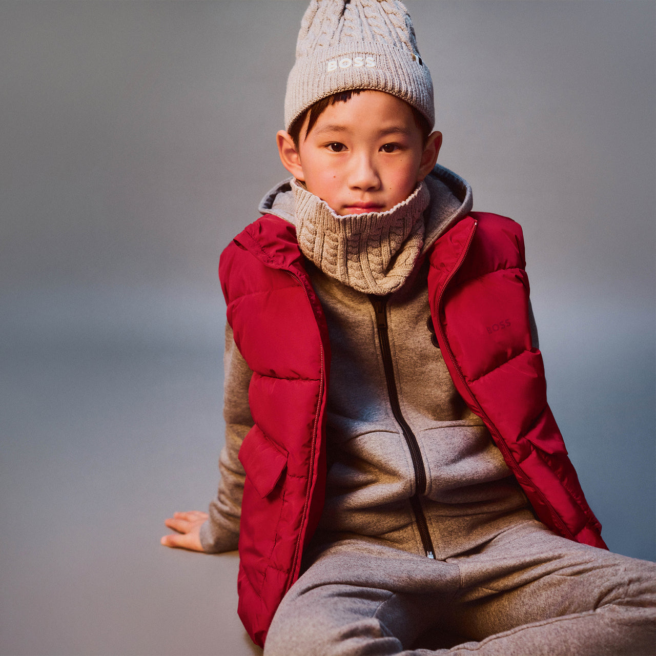 BOSS Set de pants para niño y teen color gris formal