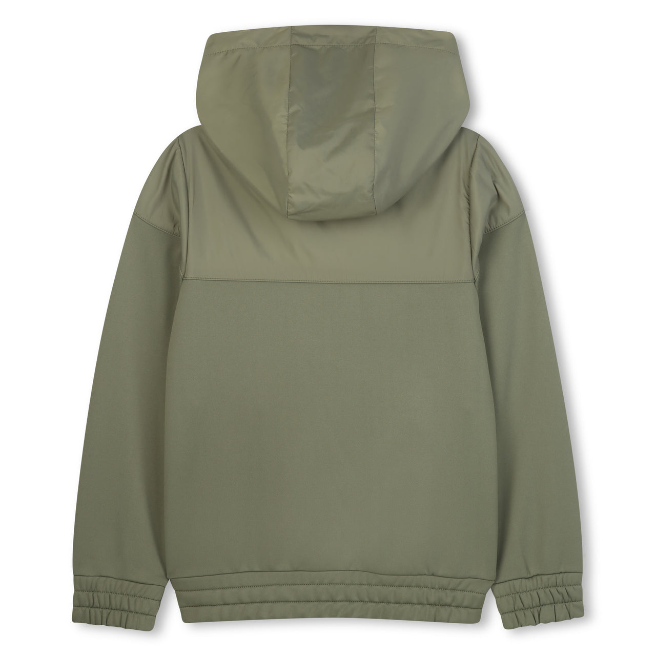 BOSS sudadera para niño y teen con cierre y capucha verde olivo