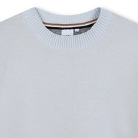 Thumbnail for BOSS Sweter para niño y teen azul cielo pequeño logo al tono