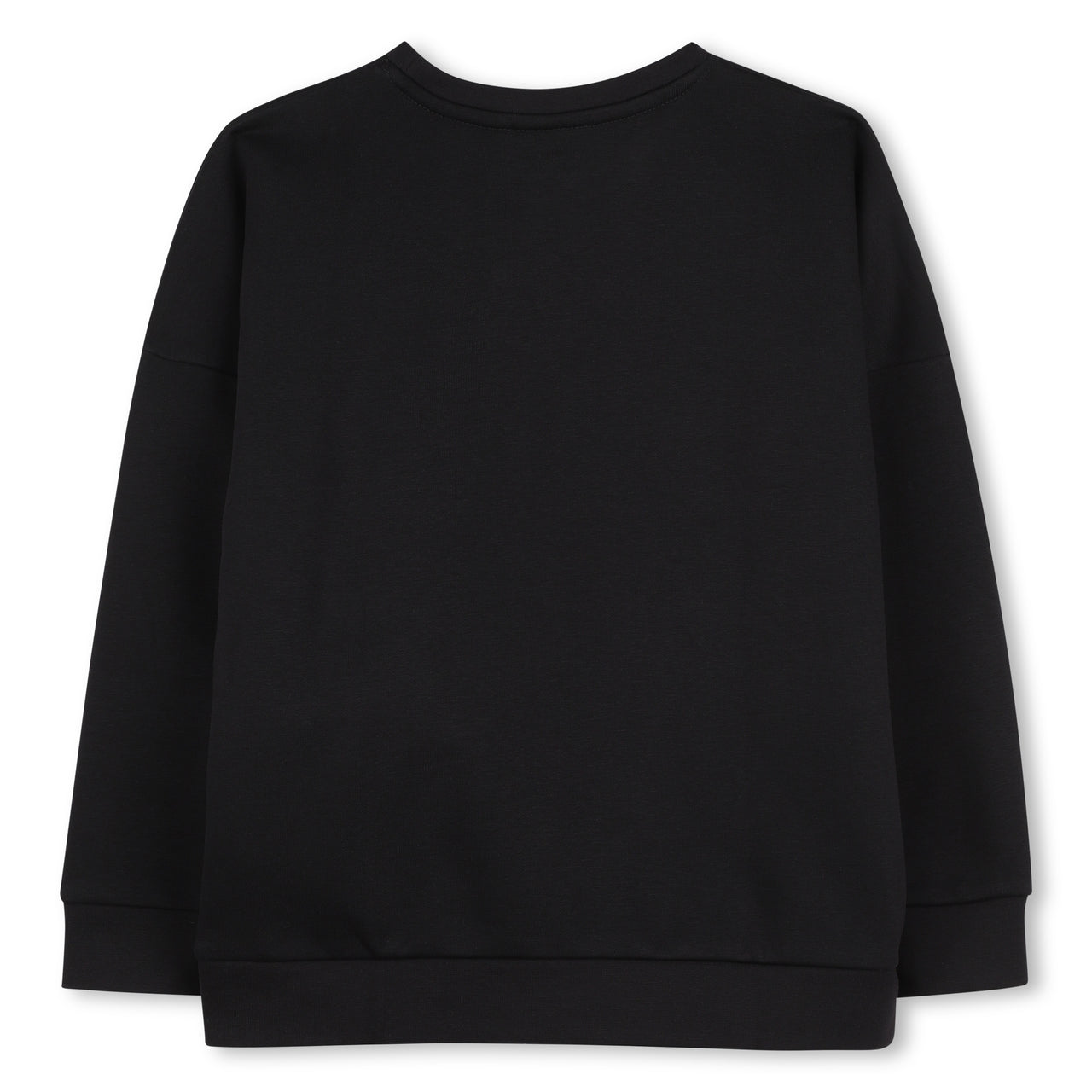 BOSS Sudadera para niño y teen negra big logo al frente pintado