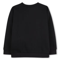 Thumbnail for BOSS Sudadera para niño y teen negra big logo al frente pintado