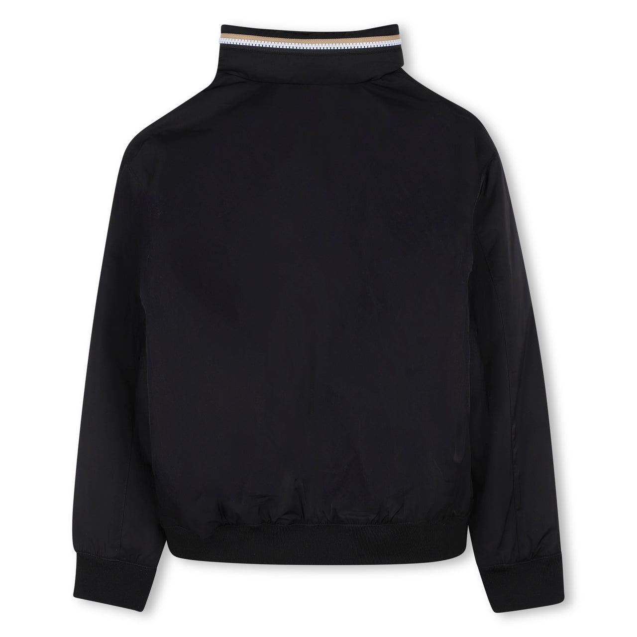 BOSS Chamarra ligera tipo impermeable con cierre negra