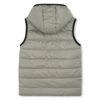 Thumbnail for BOSS Chaleco reversible para niño y teen, un lado verde olivo otro negro