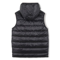 Thumbnail for BOSS Chaleco reversible para niño y teen, un lado verde olivo otro negro