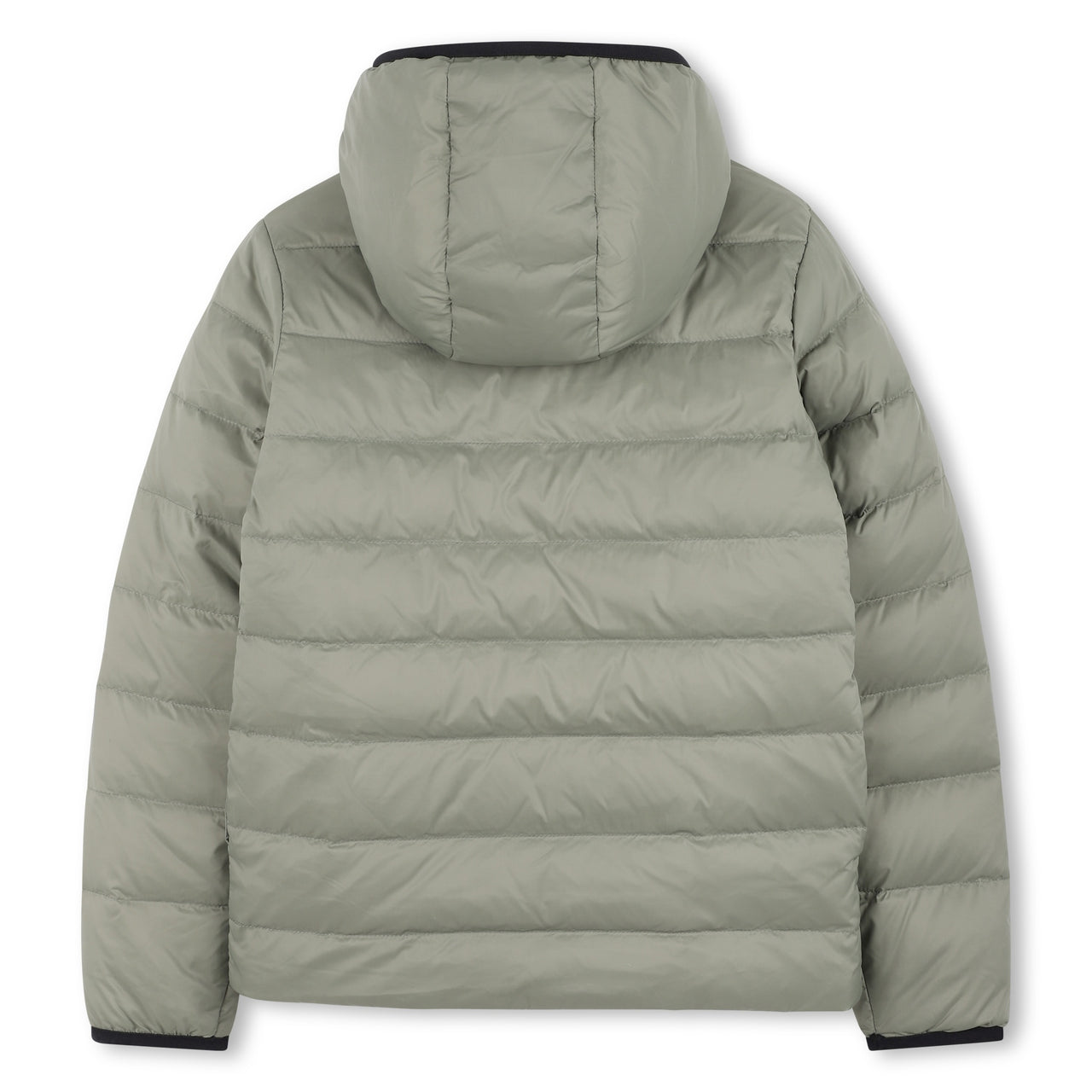 BOSS Chamarra reversible para niño y teen, un lado vino otro negro