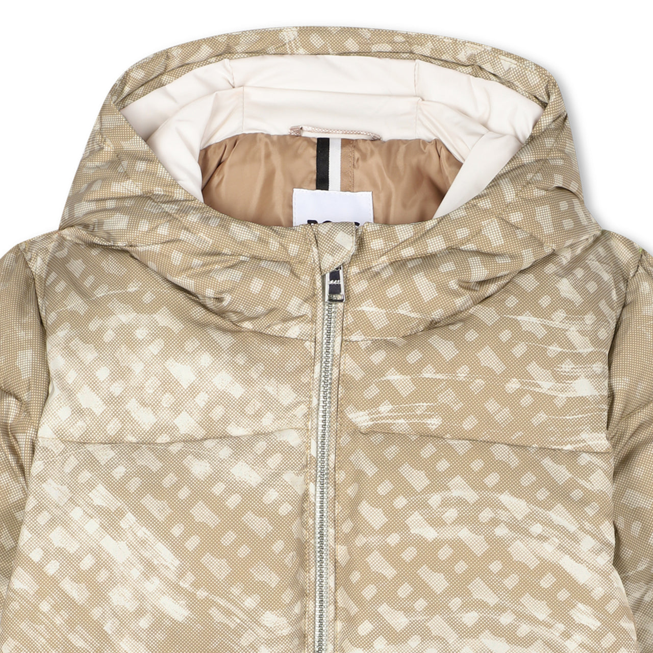 BOSS Chamarra para niño y teen all over print en tonos dorados unisex