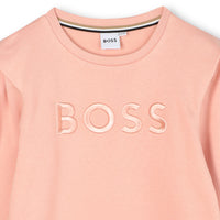 Thumbnail for BOSS Vestido para niña y teen tipo sudadera rosa