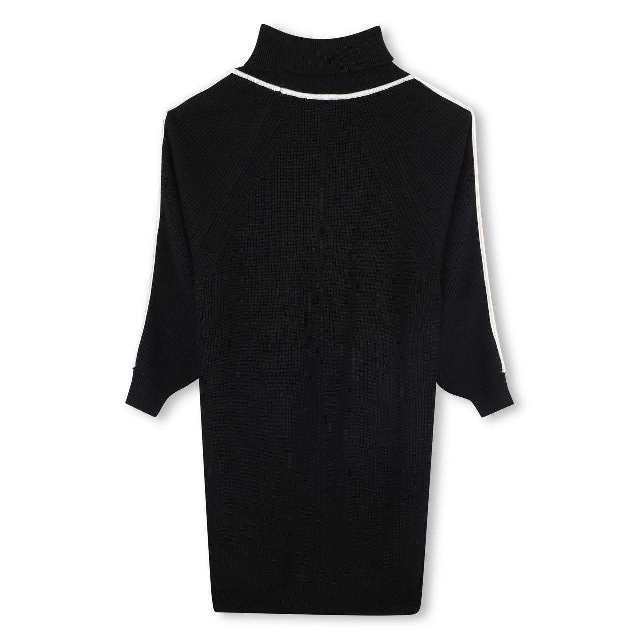 BOSS Vestido para niña y teen cuello alto negro