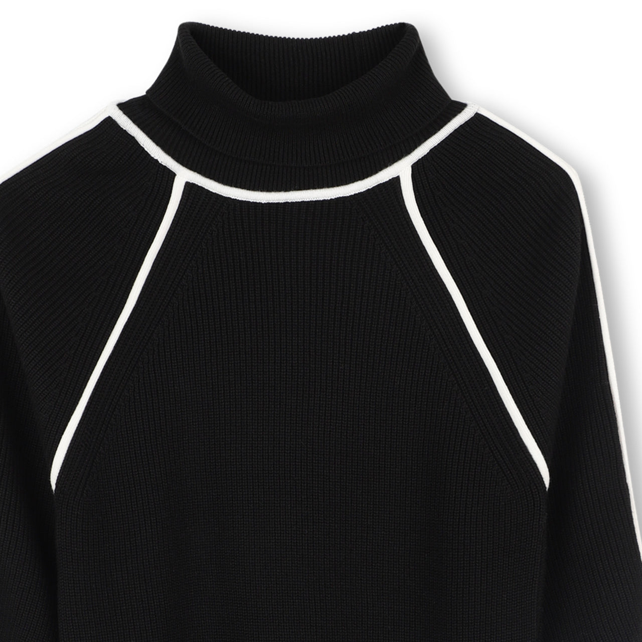 BOSS Vestido para niña y teen cuello alto negro