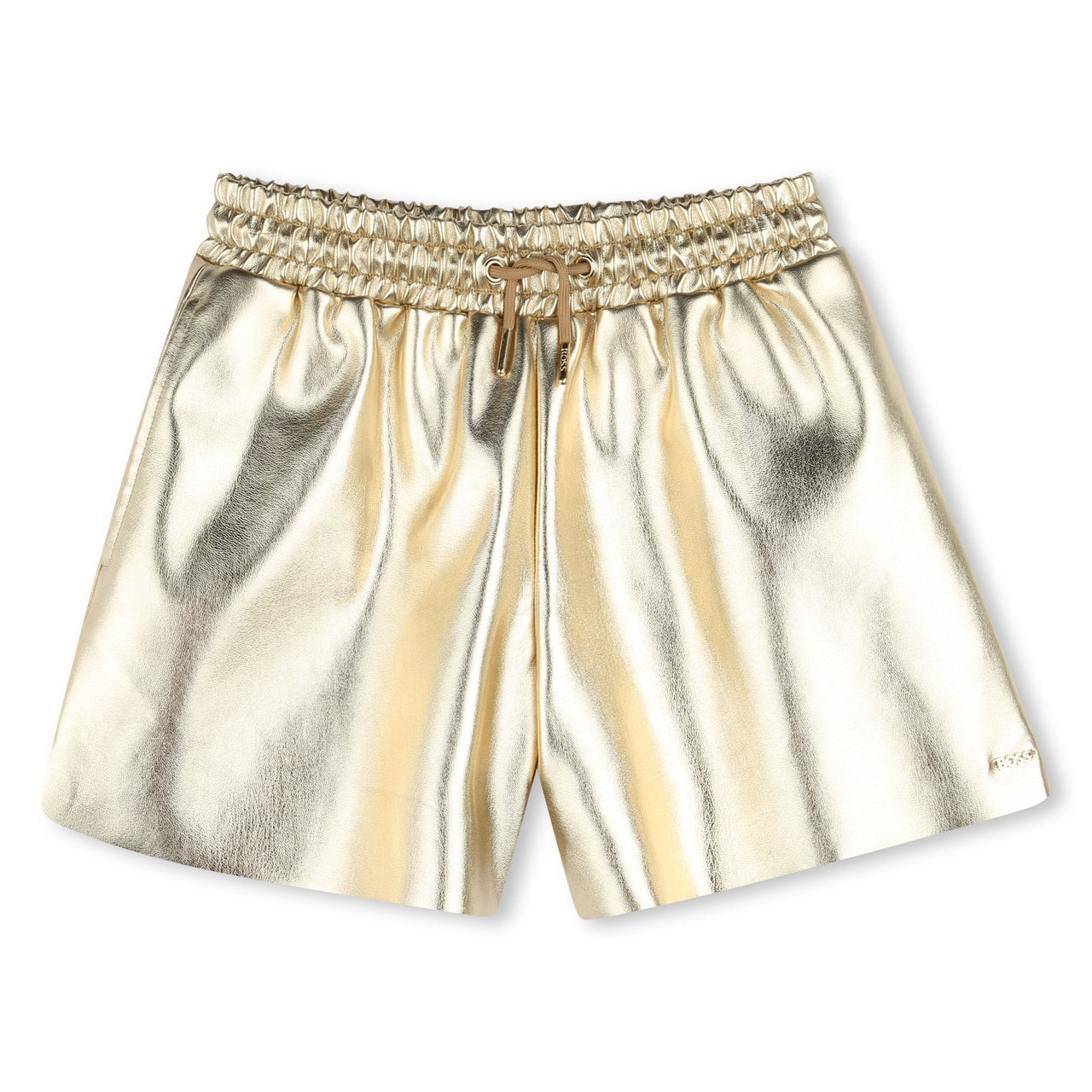 BOSS Short para niña y teen color dorado