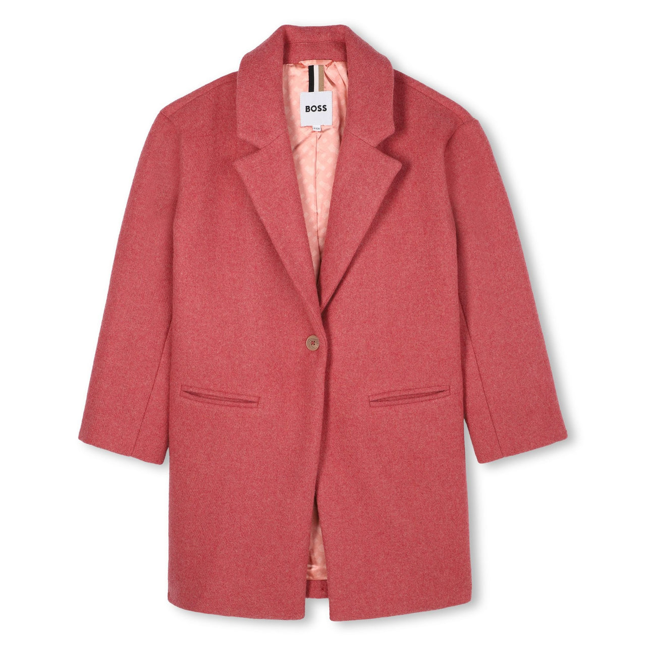 BOSS Abrigo para niña y teen color rosa coral