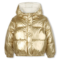 Thumbnail for BOSS Chamarra, chaleco para niña y teen reversible, un lado oro otro crema