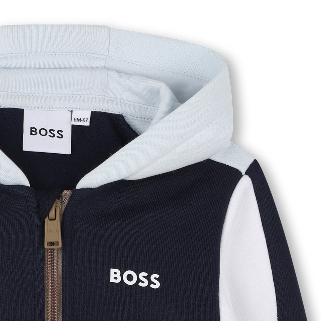 BOSS sudadera para bebe abierta con cierre multicolor