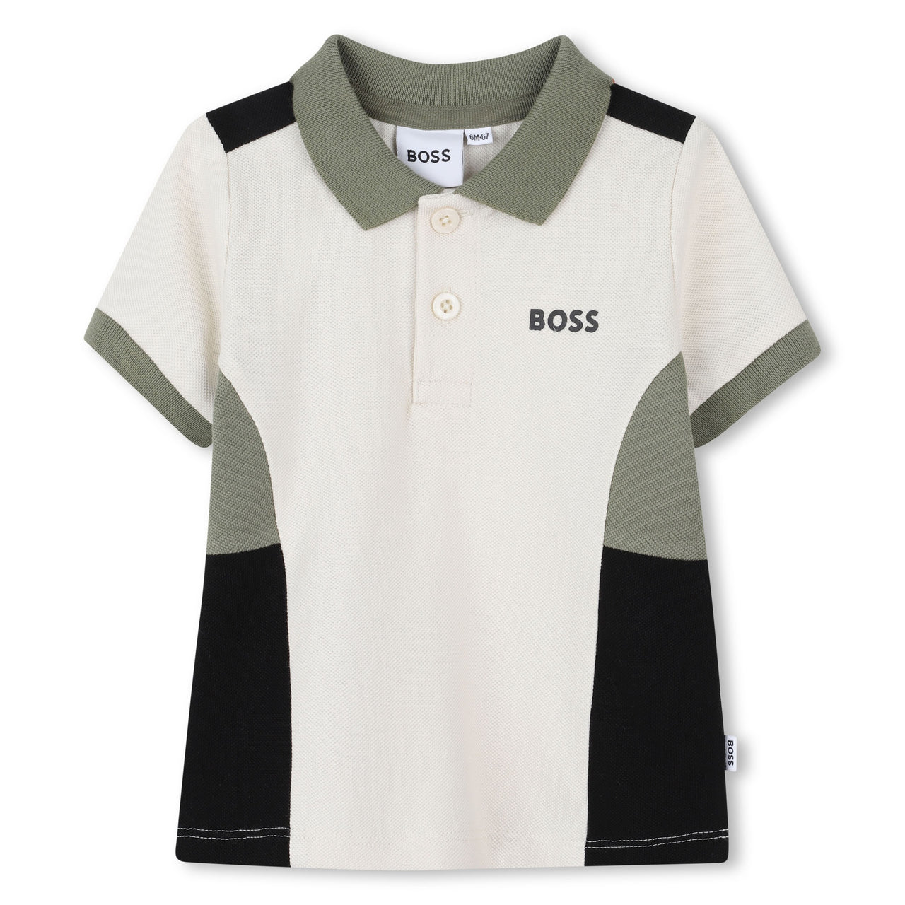 Boss polo para bebe manga corta multicolor