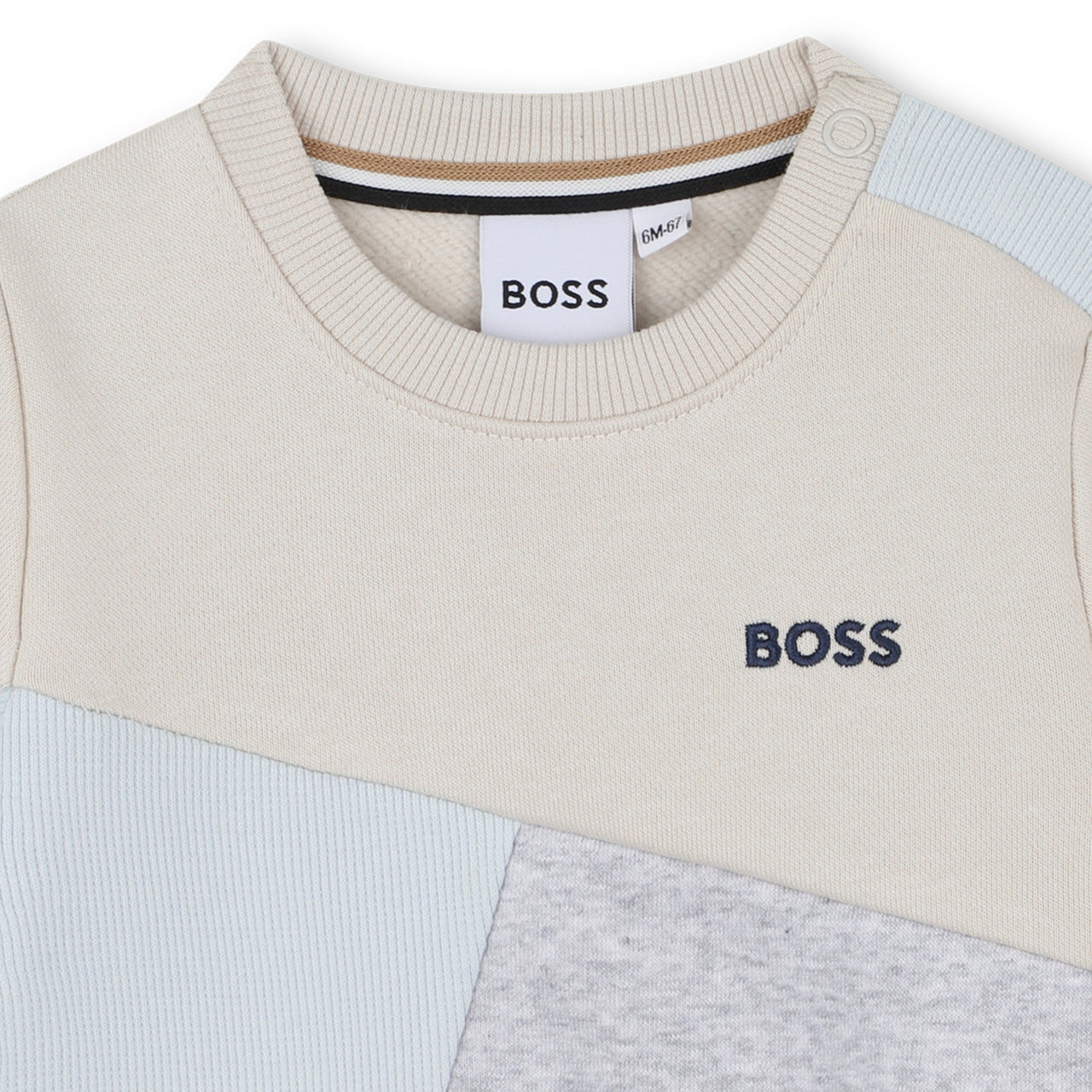BOSS sudadera para bebe abierta multicolor