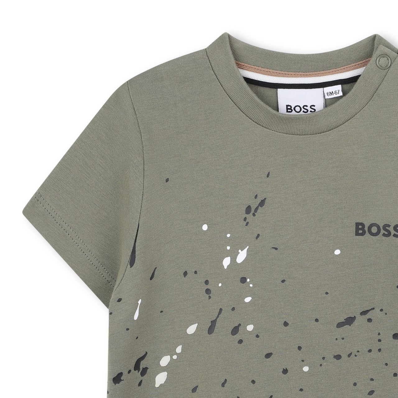 Boss playera para bebe verde olivo