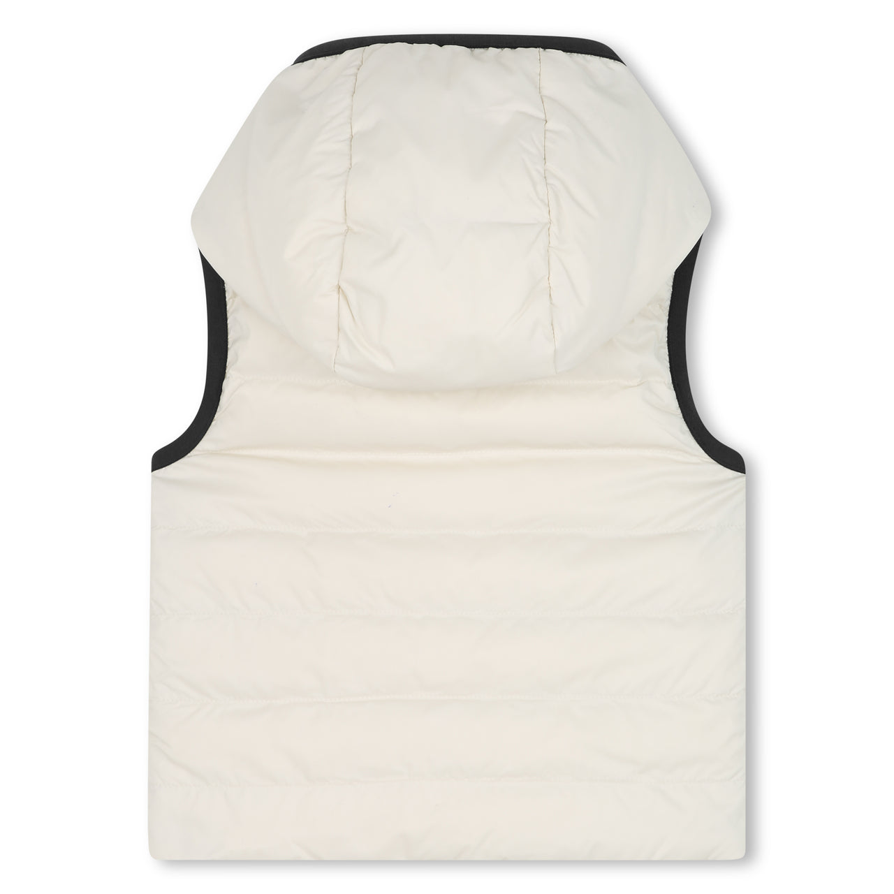 Boss chaleco para bebe reversible color hueso y cookie con capucha