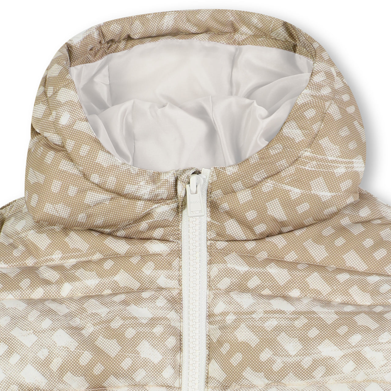 Boss chamarra para bebe all over en tonos claros  con capucha