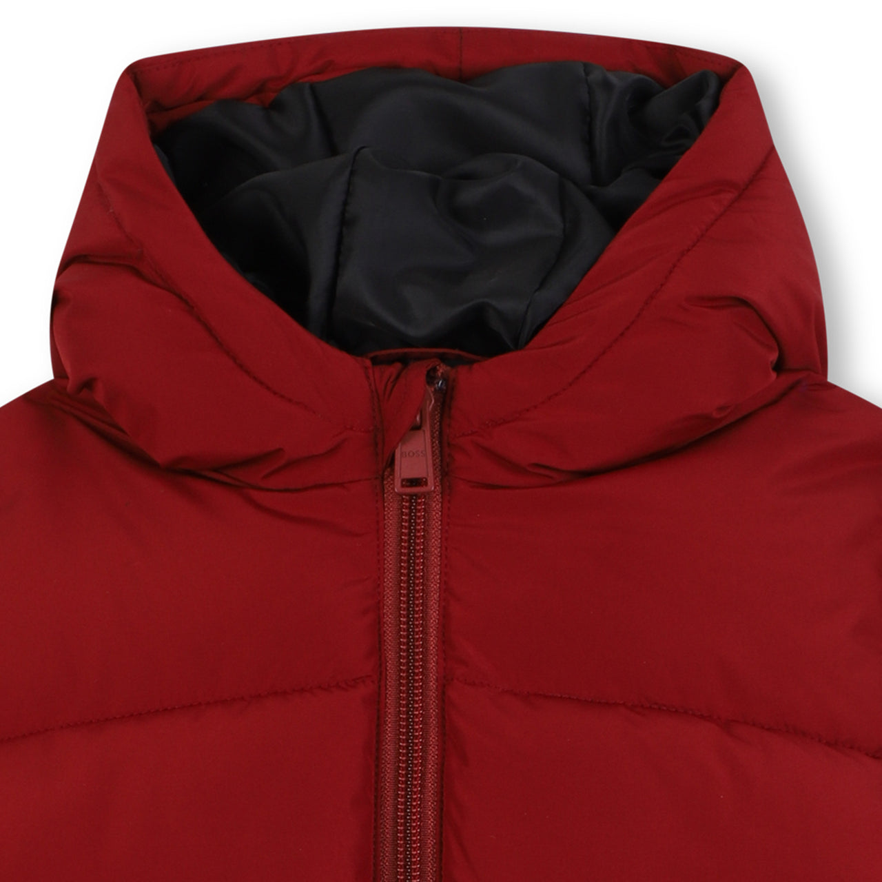 Boss chamarra para bebe color vino con capucha