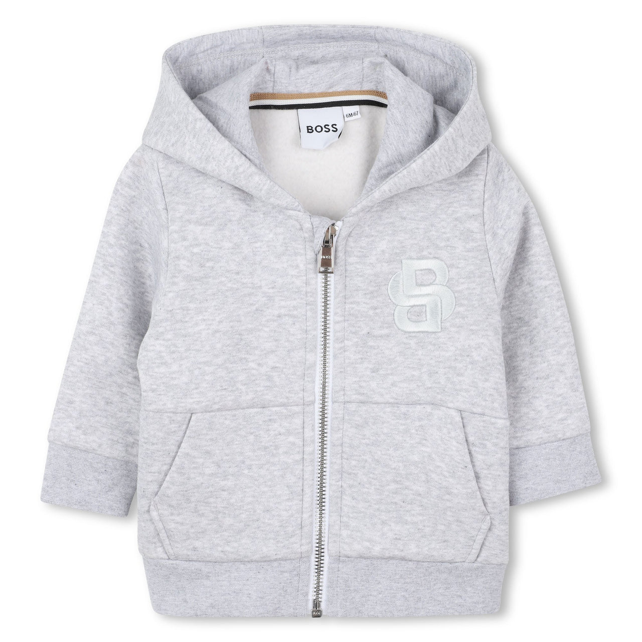 Boss set de pants para bebe color gris