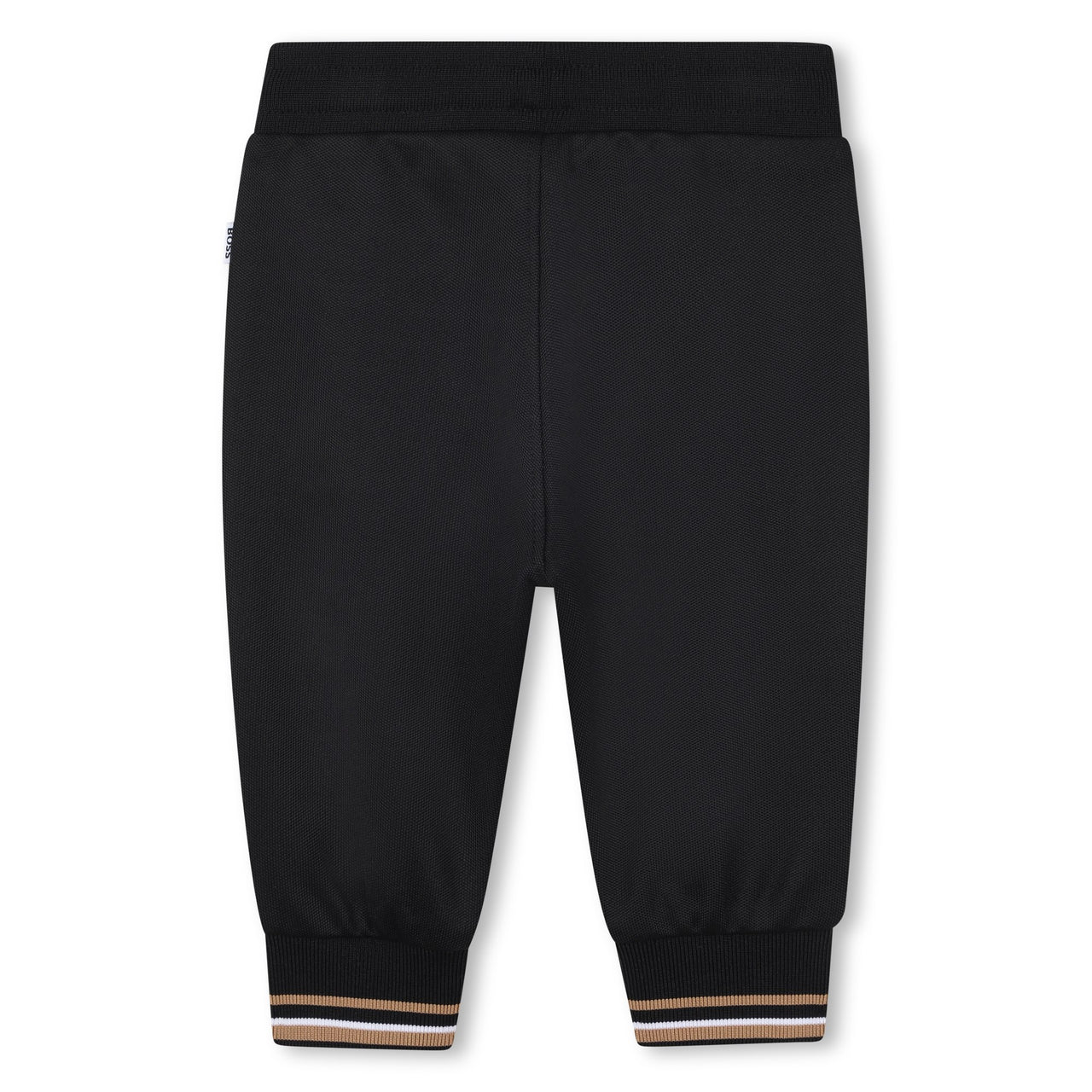 Boss set de pants para bebe color negro tribanda