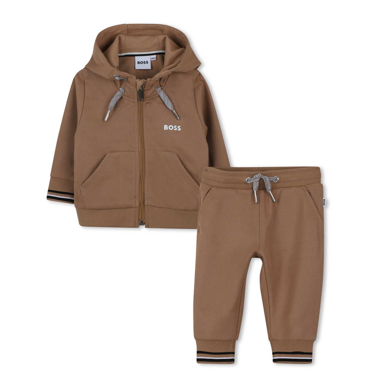 Boss set de pants para bebe color cookie