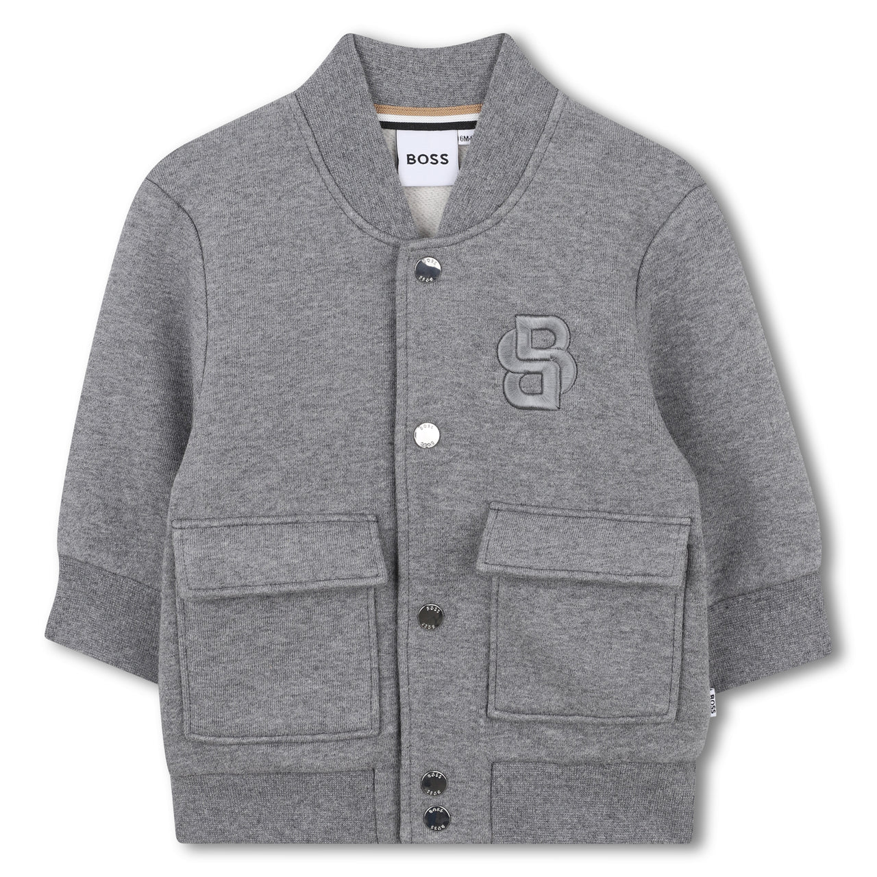 Boss set de pants para bebe color gris