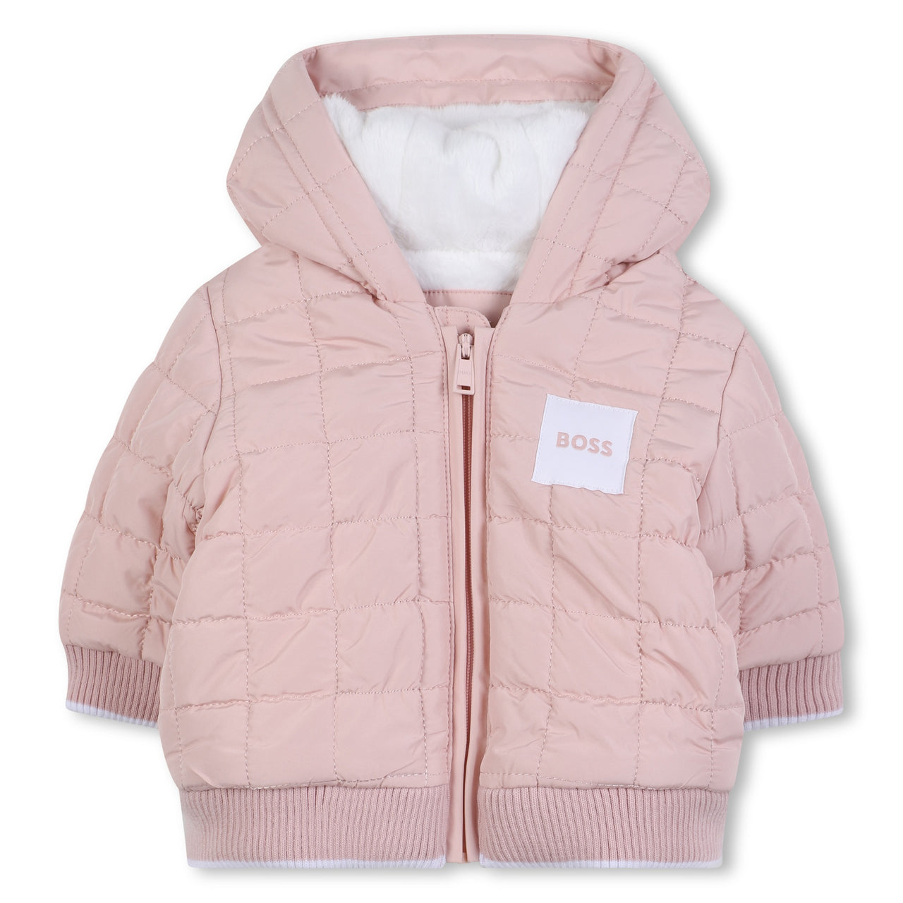 Boss chamarra para bebe niña con capucha rosa