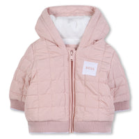 Thumbnail for Boss chamarra para bebe niña con capucha rosa