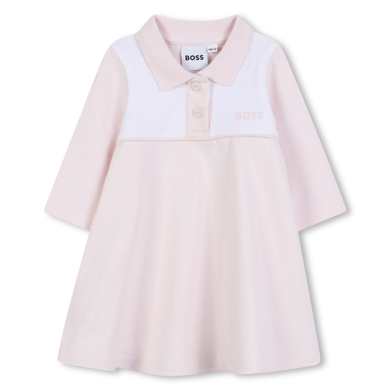 Boss vestido para bebe rosa tipo polo