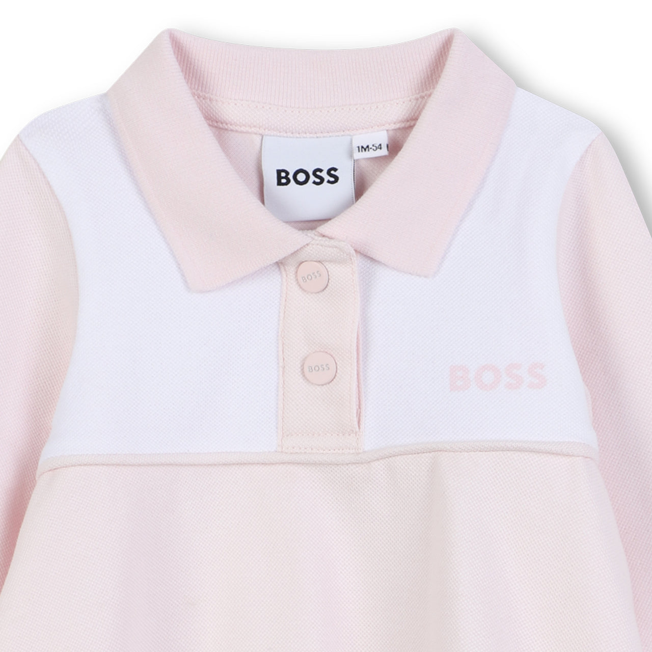 Boss vestido para bebe rosa tipo polo