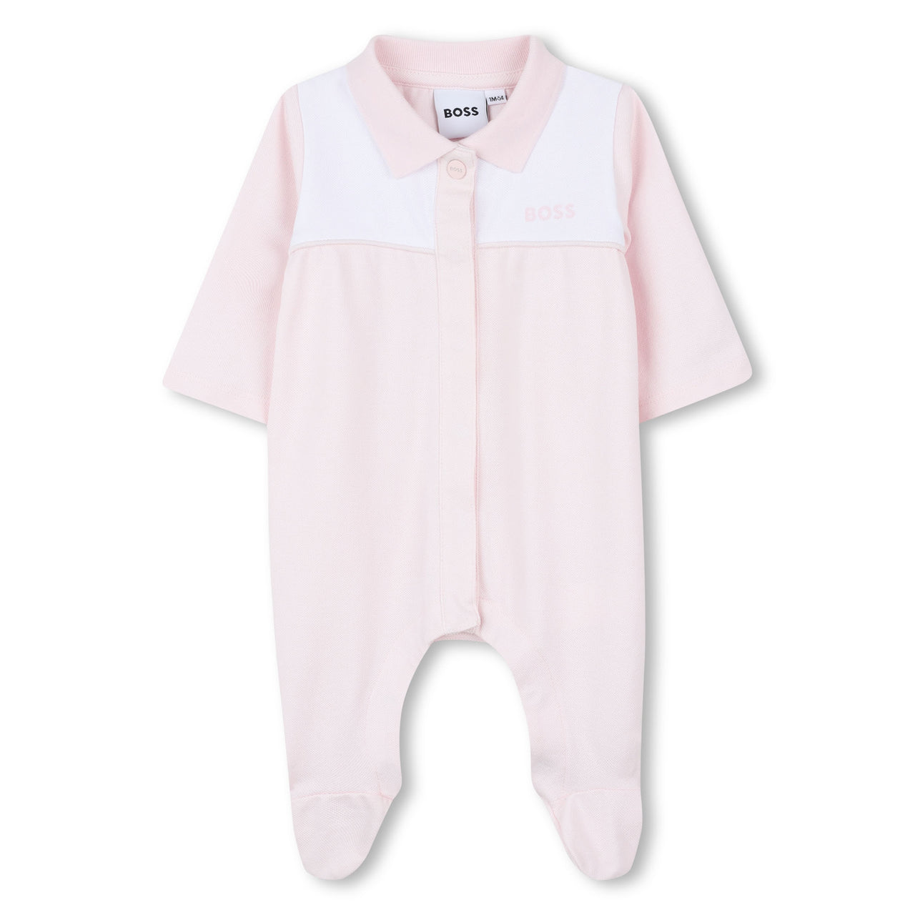 Boss mameluco  para bebe niña tela muy suave color rosa