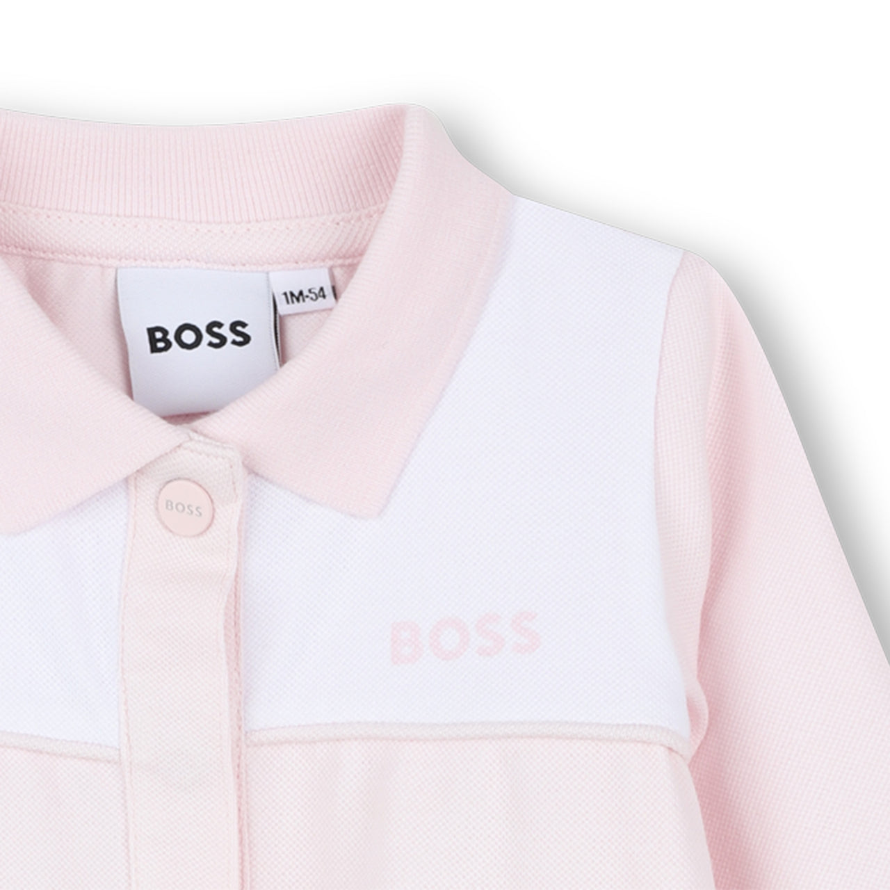 Boss mameluco  para bebe niña tela muy suave color rosa