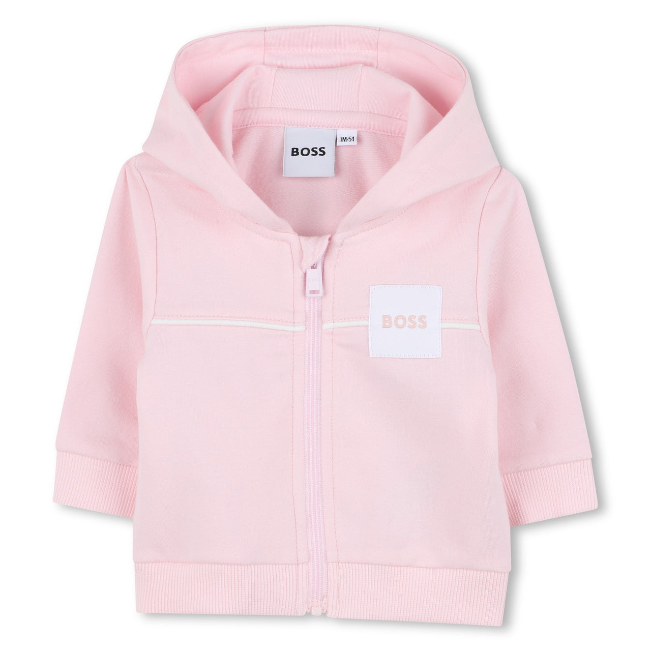 Boss set de pants con playera rosa para bebe velvet