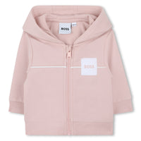 Thumbnail for Boss set de pants con playera rosa palido para bebe velvet