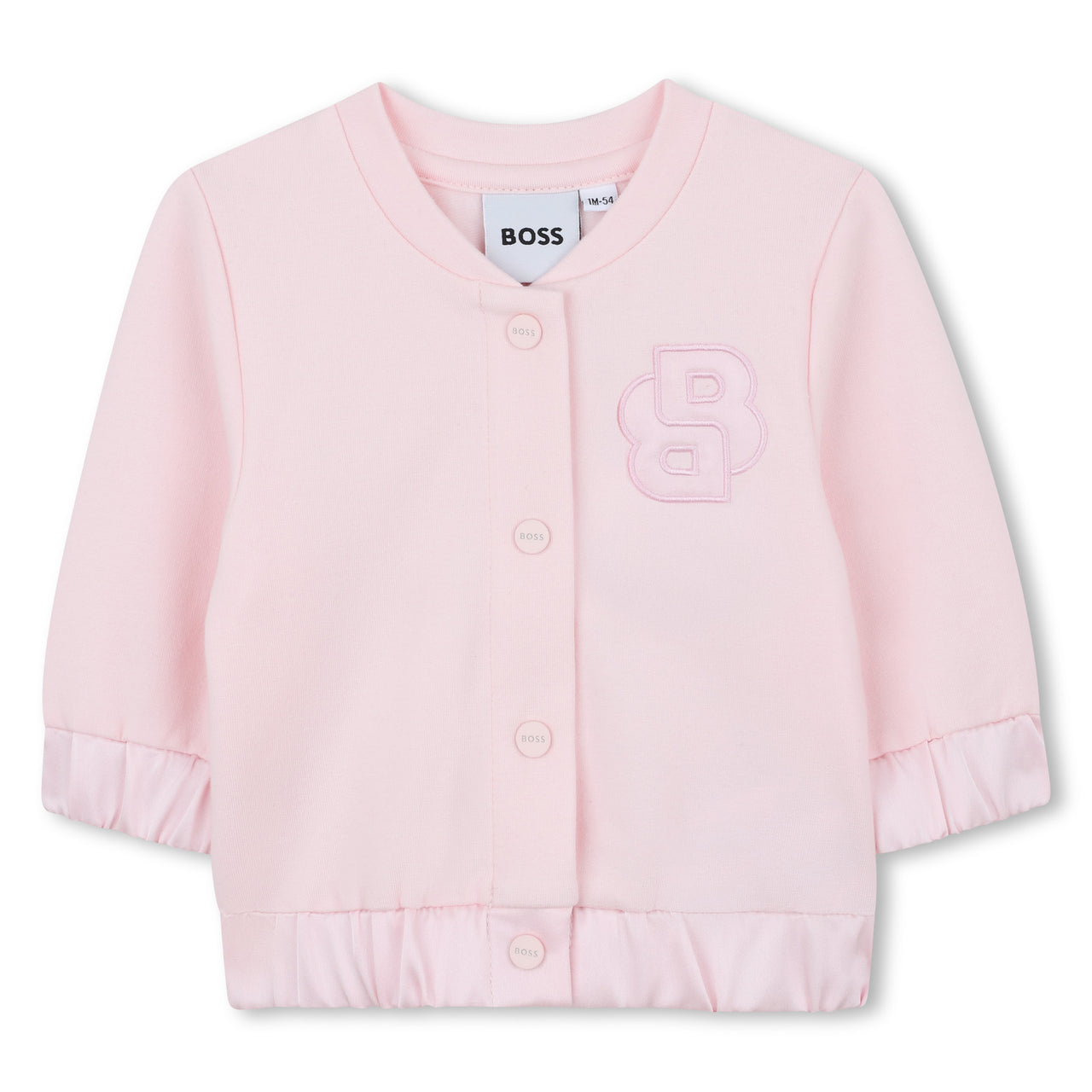 Boss set de pants con playera rosa para bebe