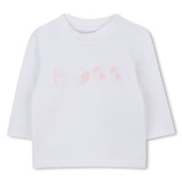 Thumbnail for Boss set de pants con playera rosa para bebe