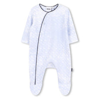 Thumbnail for Boss mameluco para bebe con gorro y babero azul cielo