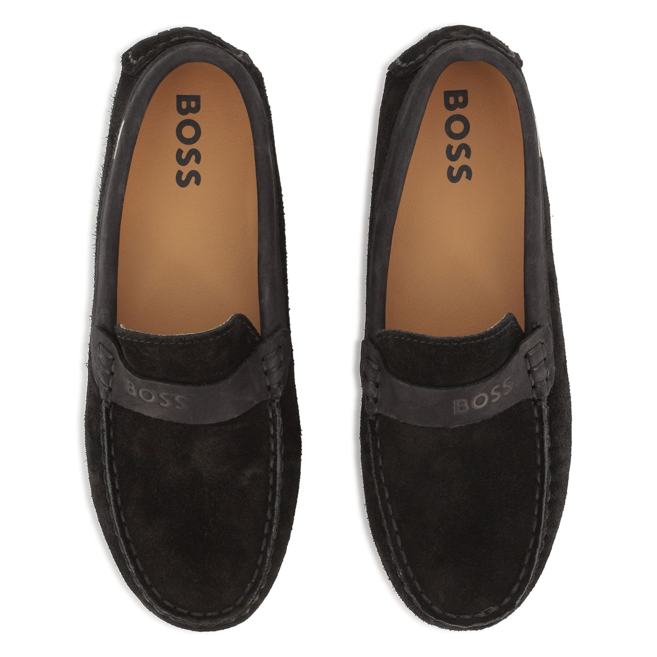 BOSS Zapato mocasin para niño y teen color negro