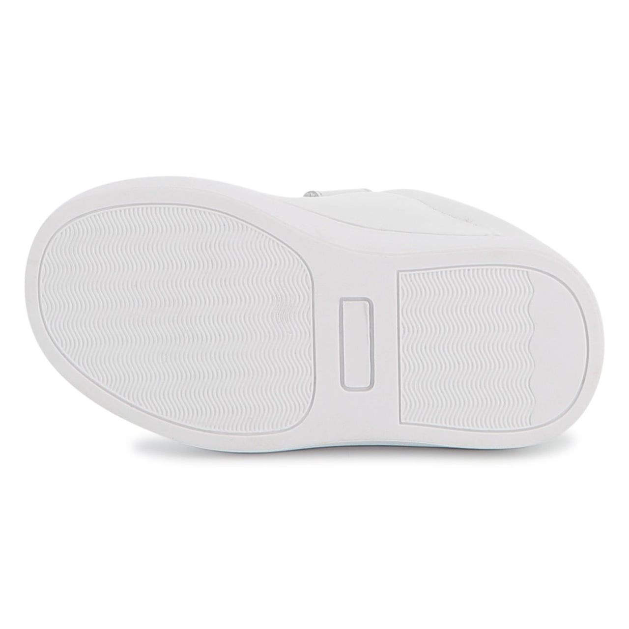 BOSS Tenis para niño pequeño blanco, cierre con velcro y agujetas elasticas