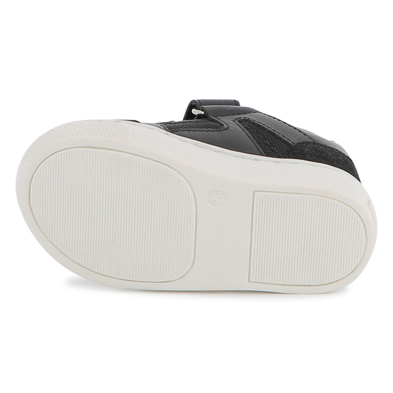 BOSS Tenis para niño pequeño negro cierre con velcro sin agujetas