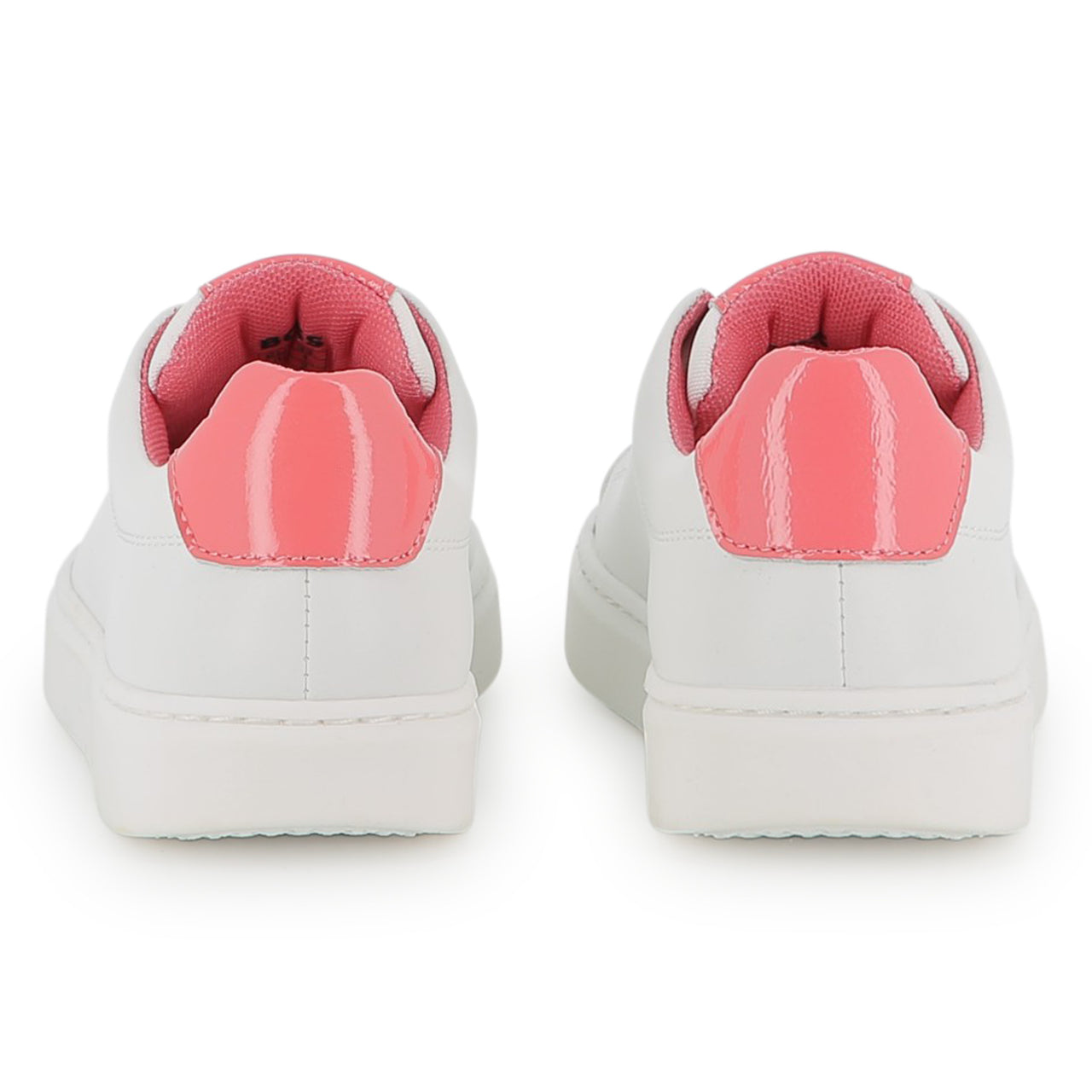 BOSS Tenis para niña y teen blancos con detalles rosas