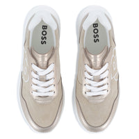 Thumbnail for BOSS Tenis para niña y teen dorados new logo