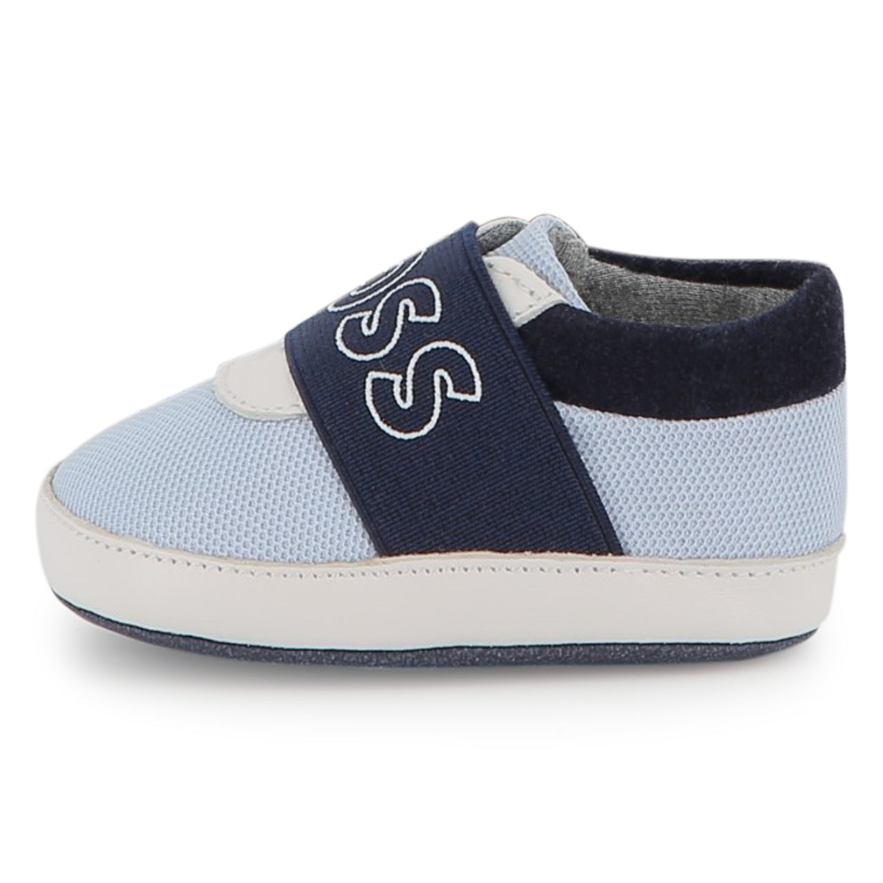 BOSS Zapatito para bebe color azul marino con borrega