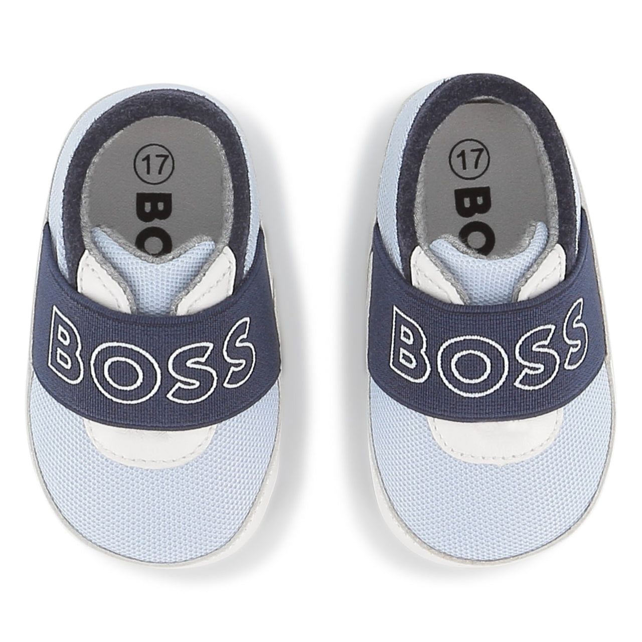 BOSS Zapatito para bebe color azul marino con borrega