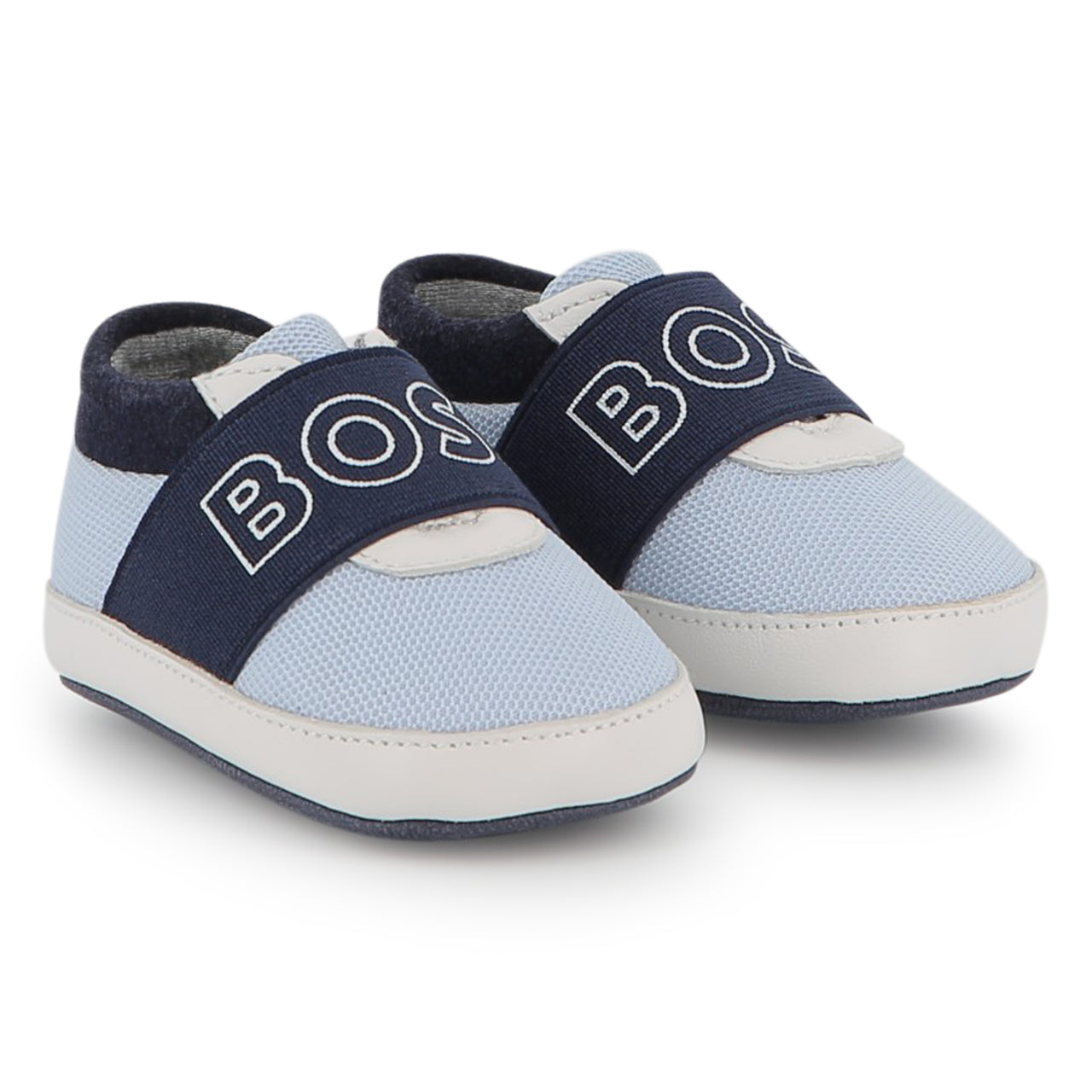BOSS Zapatito para bebe color azul marino con borrega